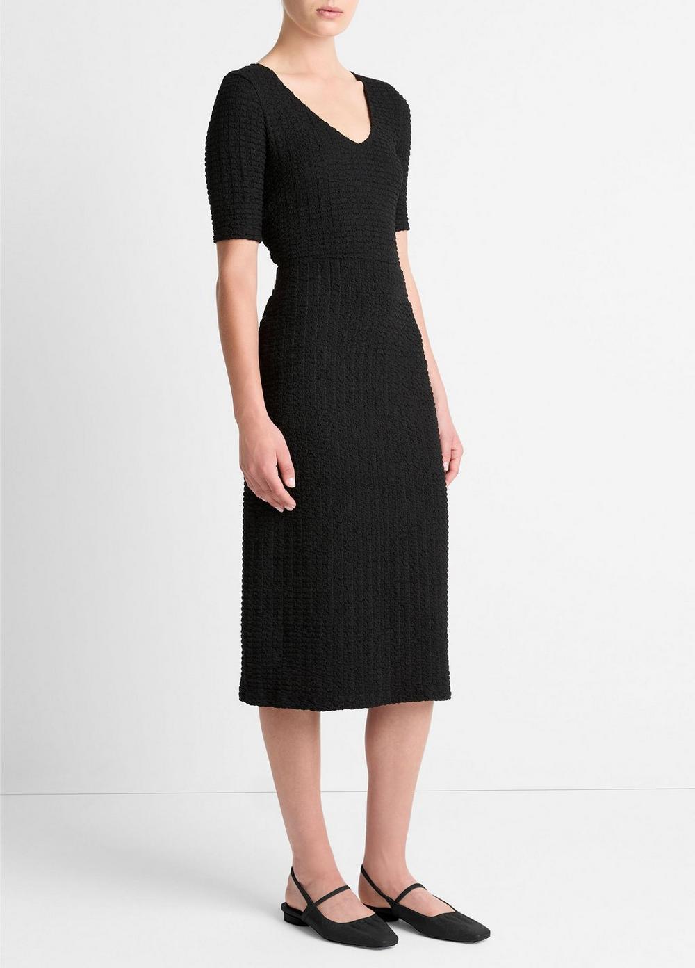 Womens Smocked Skirt, Black, Size L Vince Product Image
