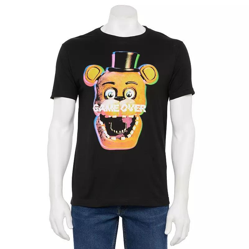 Men's Five Nights At Freddy's Game Over Crewneck Graphic Tee, Size: Large, Black Product Image