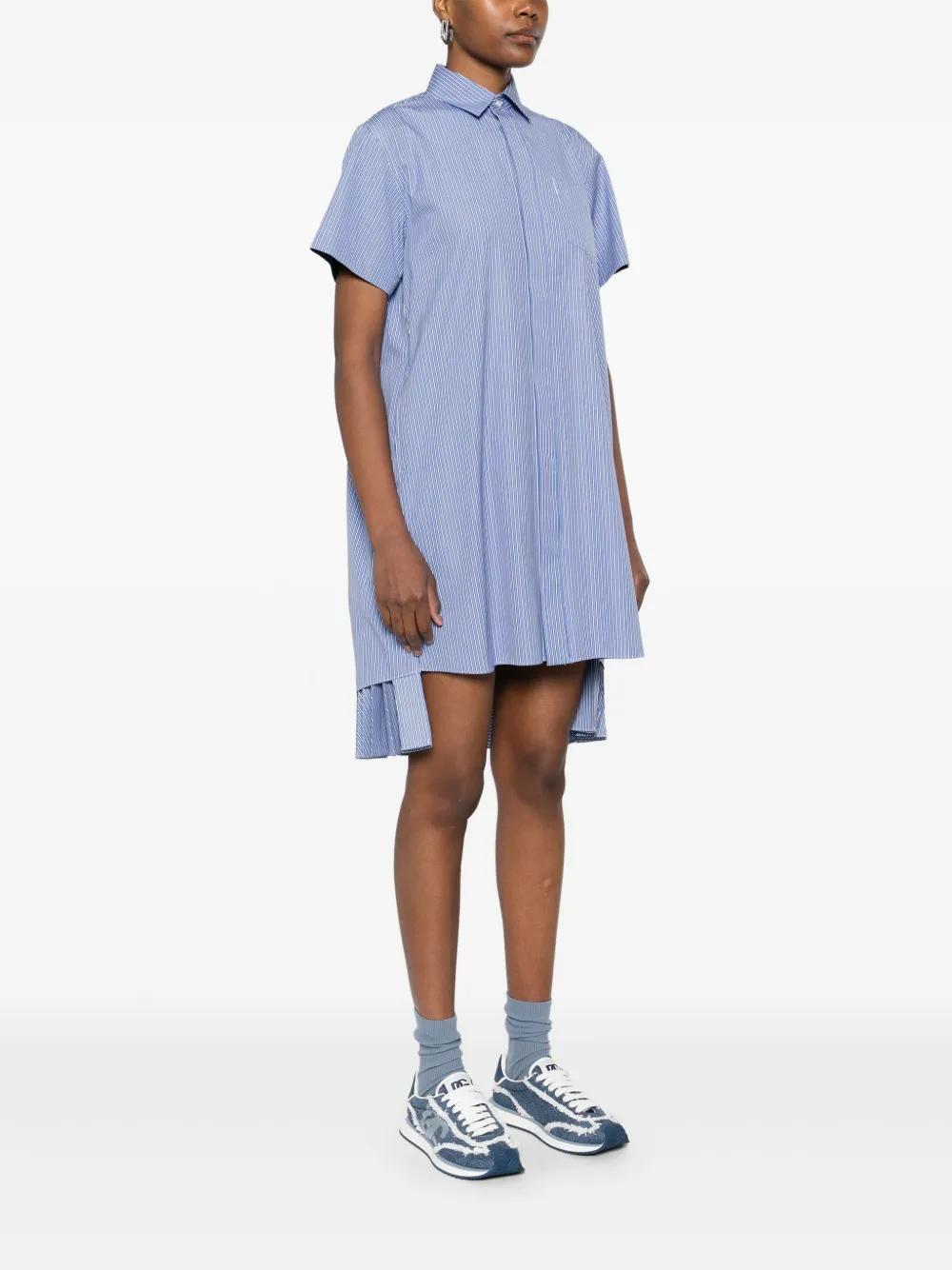 SACAI Striped Mini Dress In Blue Product Image