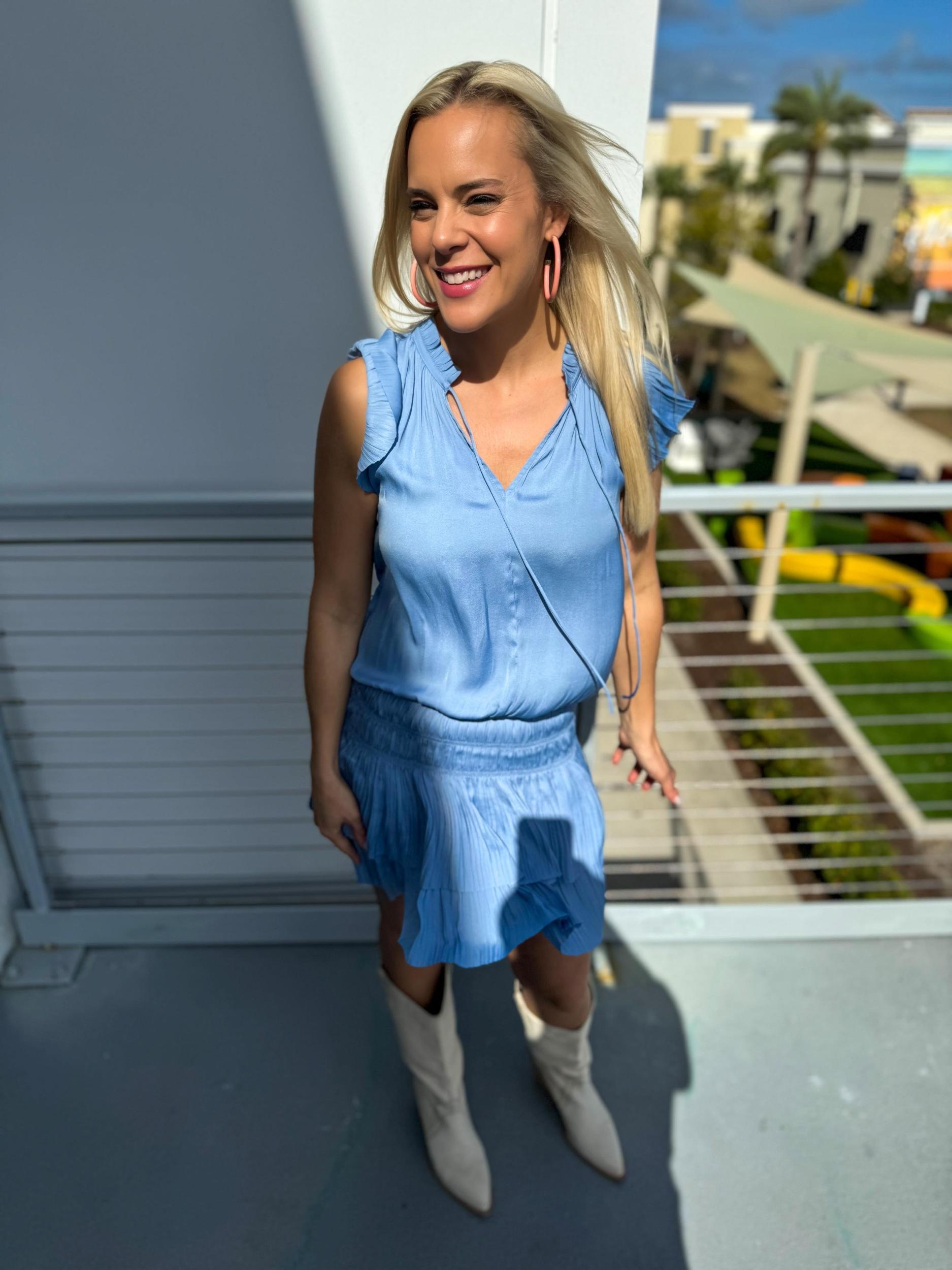 Zoey Pleated Skirt Mini Dress Product Image