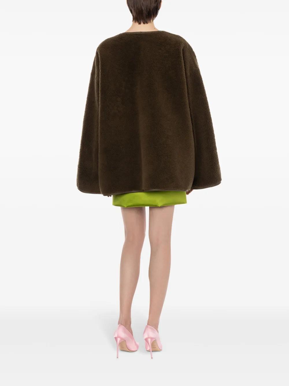 double-breasted shearling coat Product Image