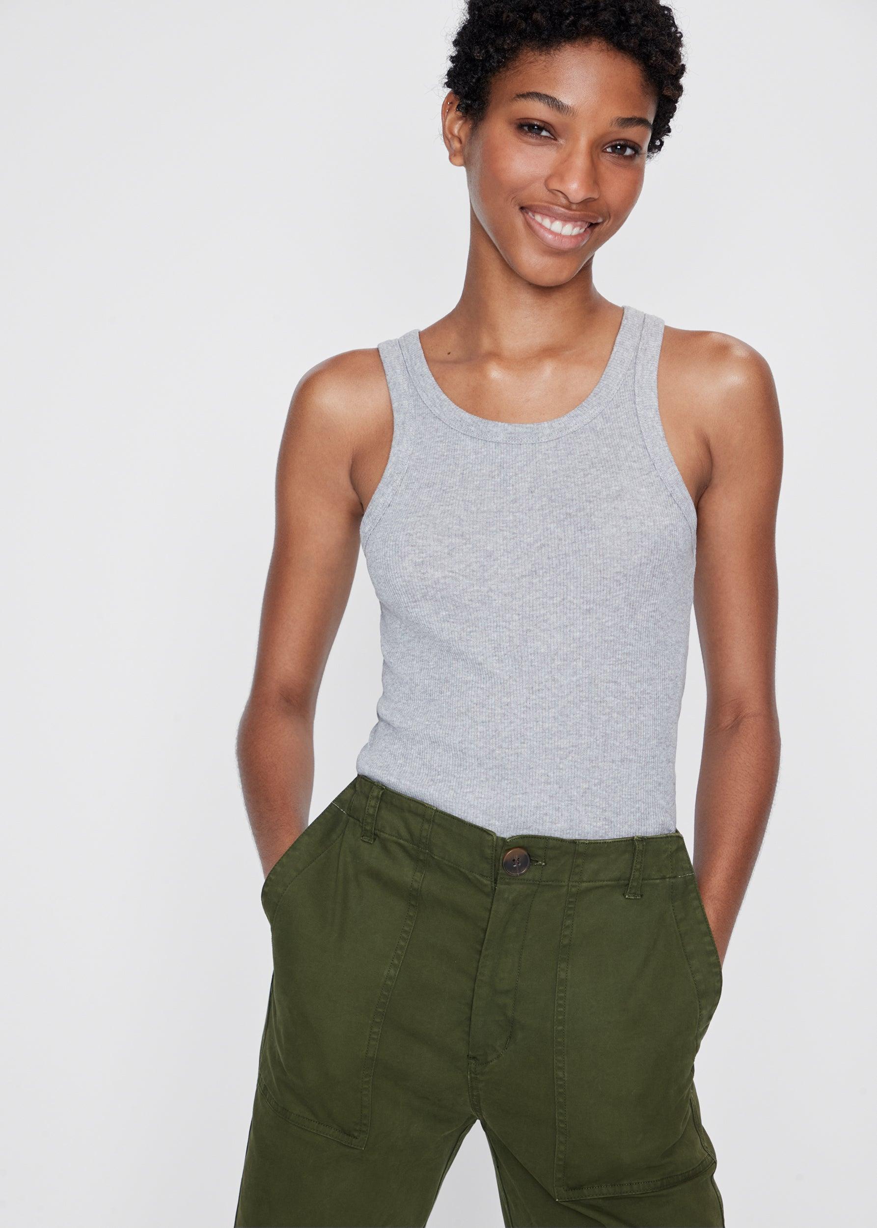 The Ribbed Lenny - Heather Grey Female Product Image