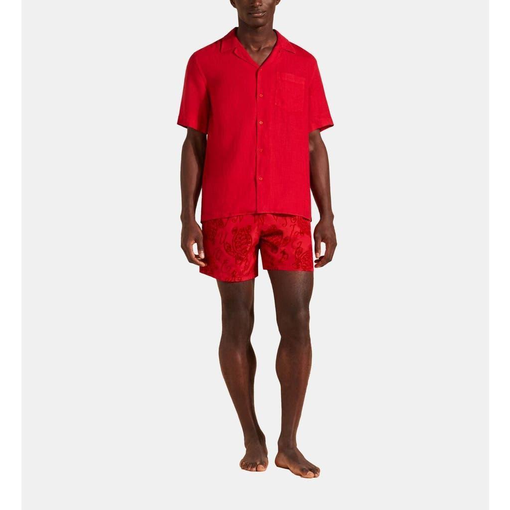 Mens Garment-Dyed Linen Camp Shirt Product Image