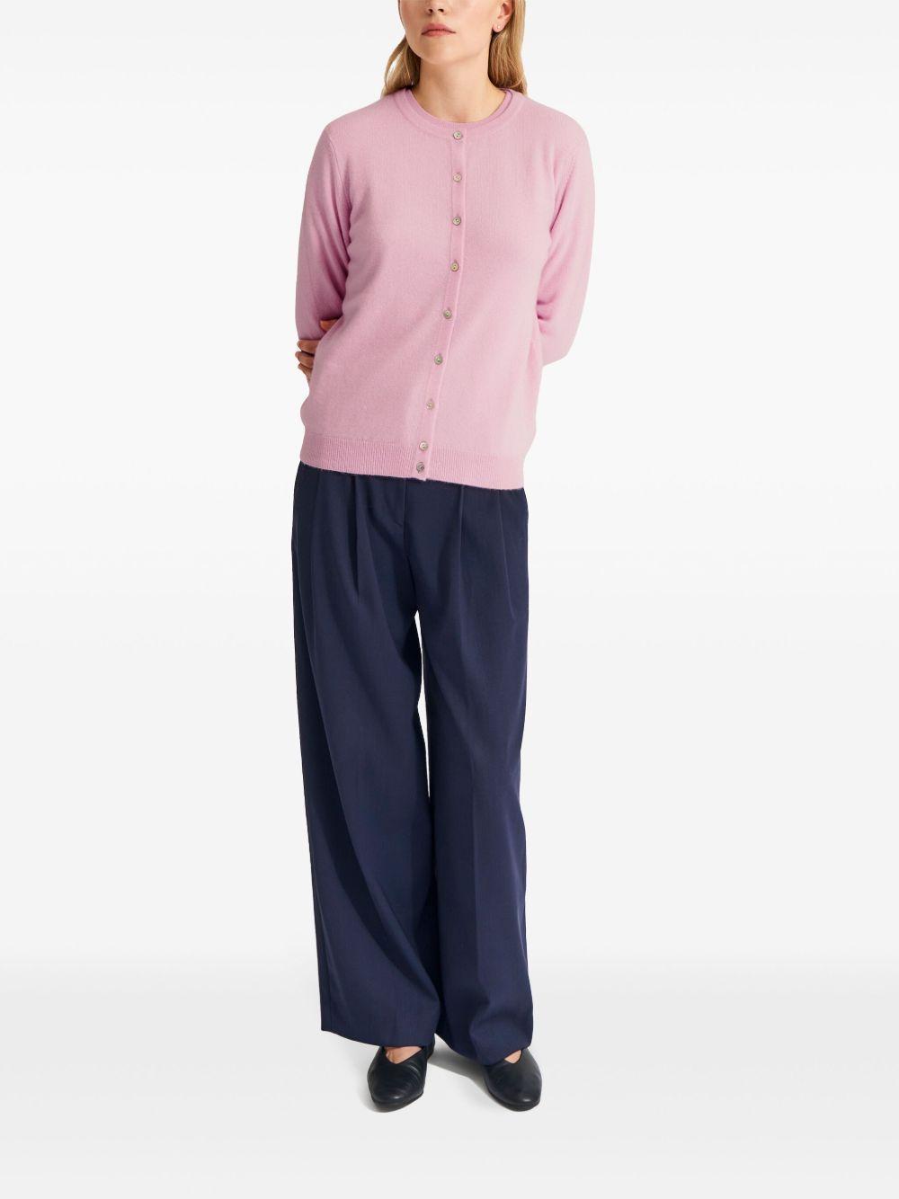 round-neck cashmere cardigan Product Image