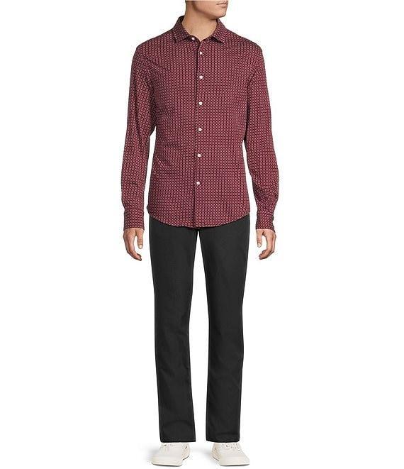 Cremieux Blue Label Geo Print Coat Front Knit Shirt Product Image