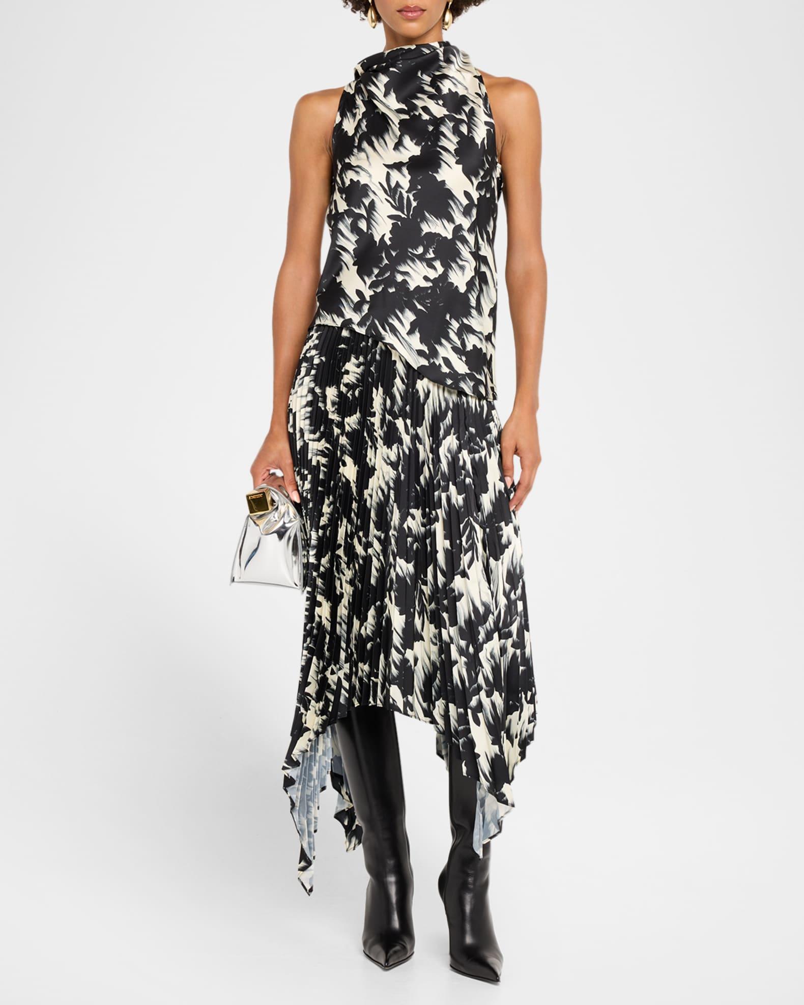 Floral Plisse Midi Skirt Product Image