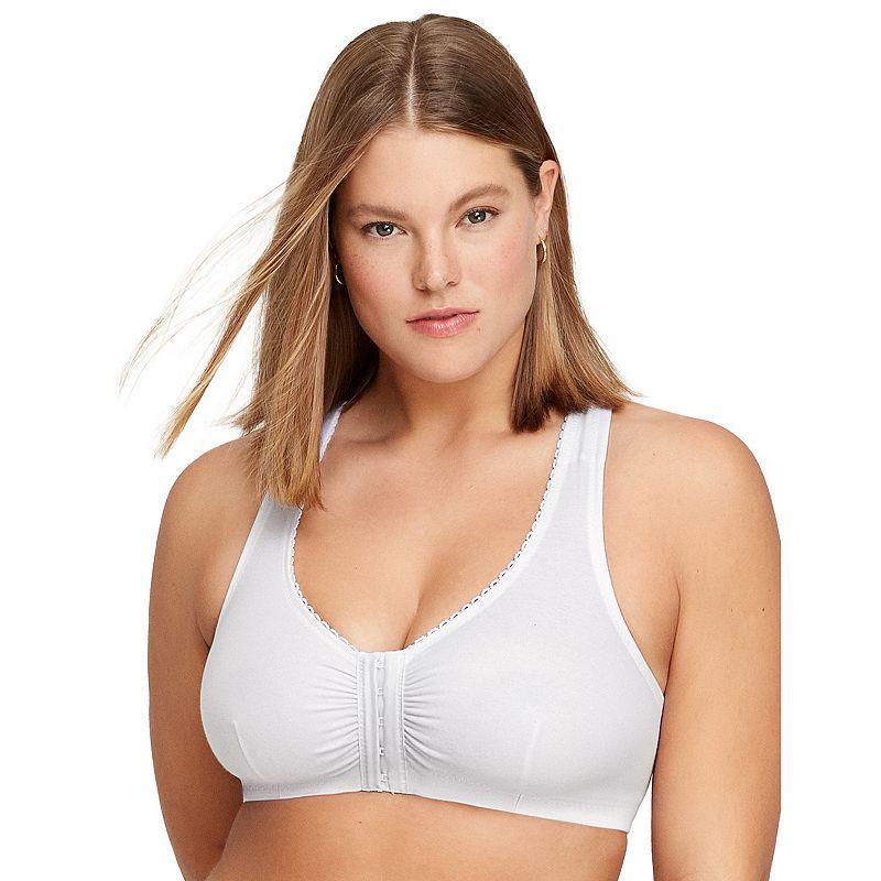 Plus Size Glamorise Full-Figure Complete Comfort Wire-free Cotton T-Back Bra 1908, Women's, Size: 40 Dd/Ddd, Cafe Product Image