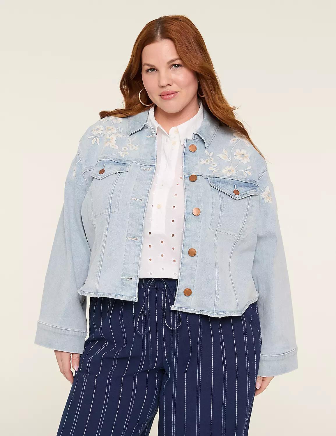 Embroidered Denim Jacket Product Image