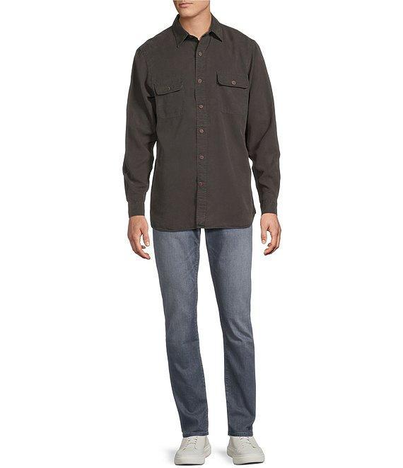 Cremieux Blue Label Garment Dyed Twill Long Sleeve Woven Shirt Product Image