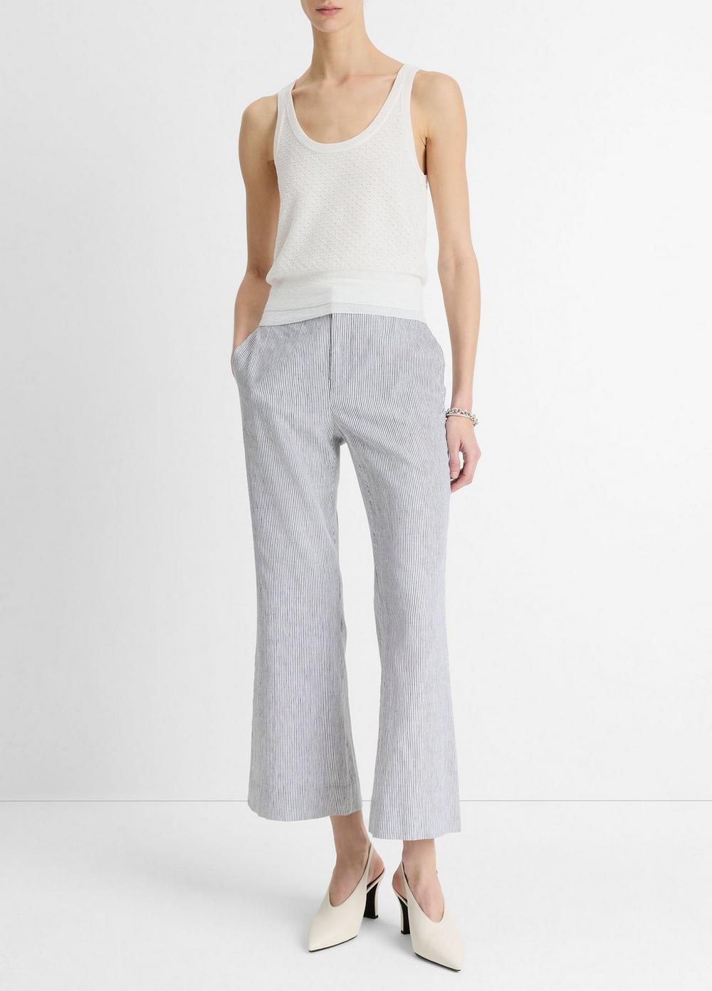 Italian Cotton-Blend Mesh Double-Layer Tank Product Image