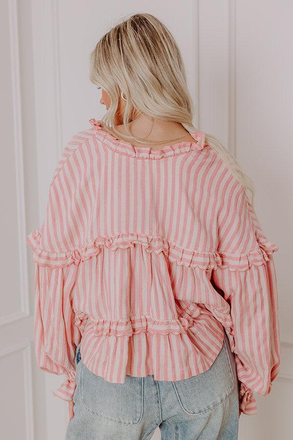 Sippin' Rose Stripe Top Product Image