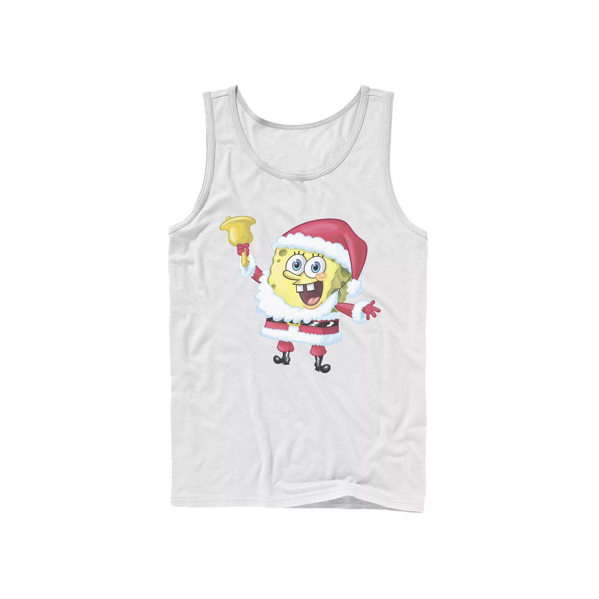 Men's Nickelodeon SpongeBob SquarePants Santa Claus Tank Top, Size: Large, Black Product Image