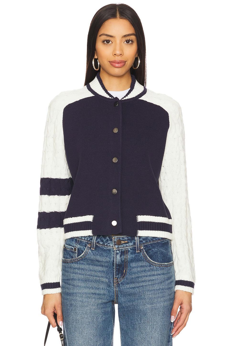 Cable Sleeve Knit Bomber Central Park West Product Image