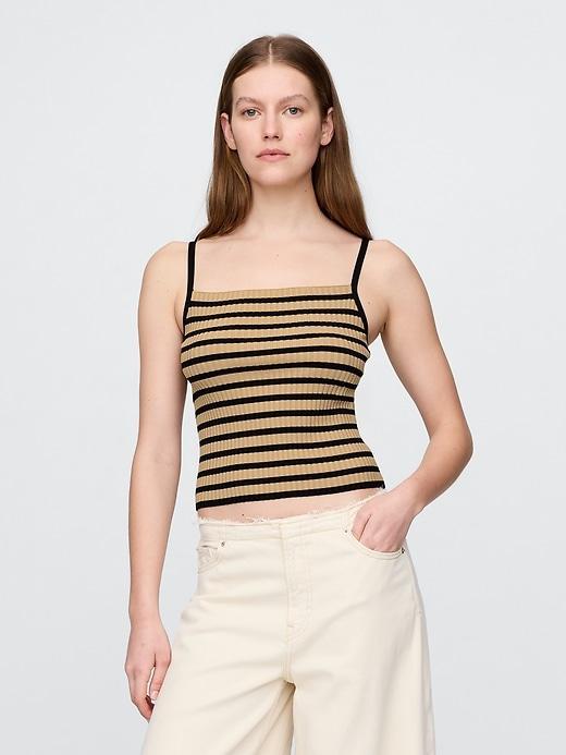 Cropped Rib Sweater Tank Top Product Image