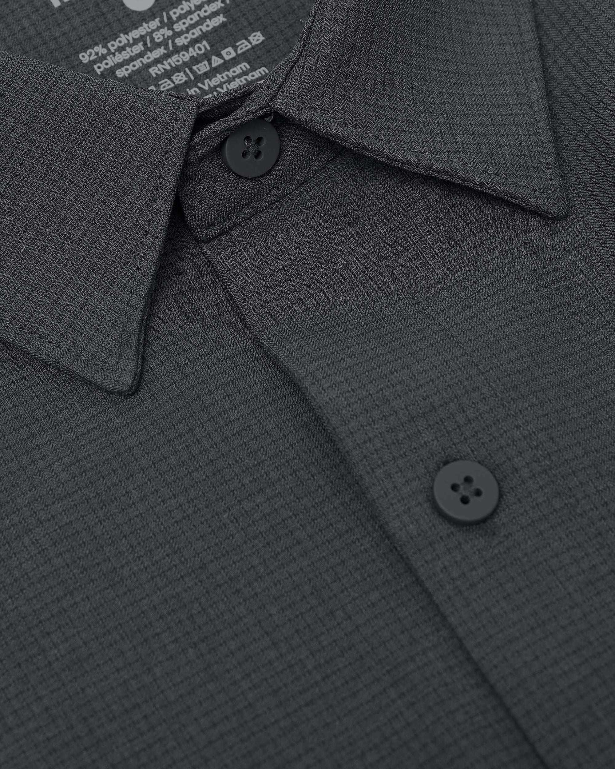 Charcoal Heather Gray Long Sleeve Ripstop Commuter Shirt Product Image