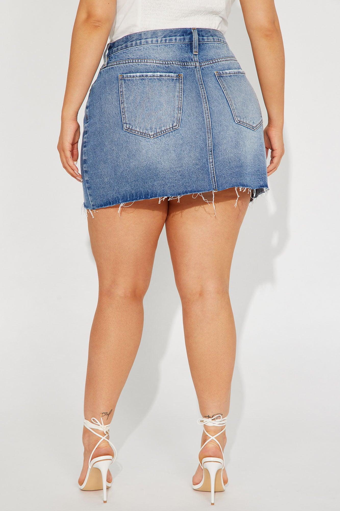 Cassidie Denim Mini Skirt - Medium Wash Product Image