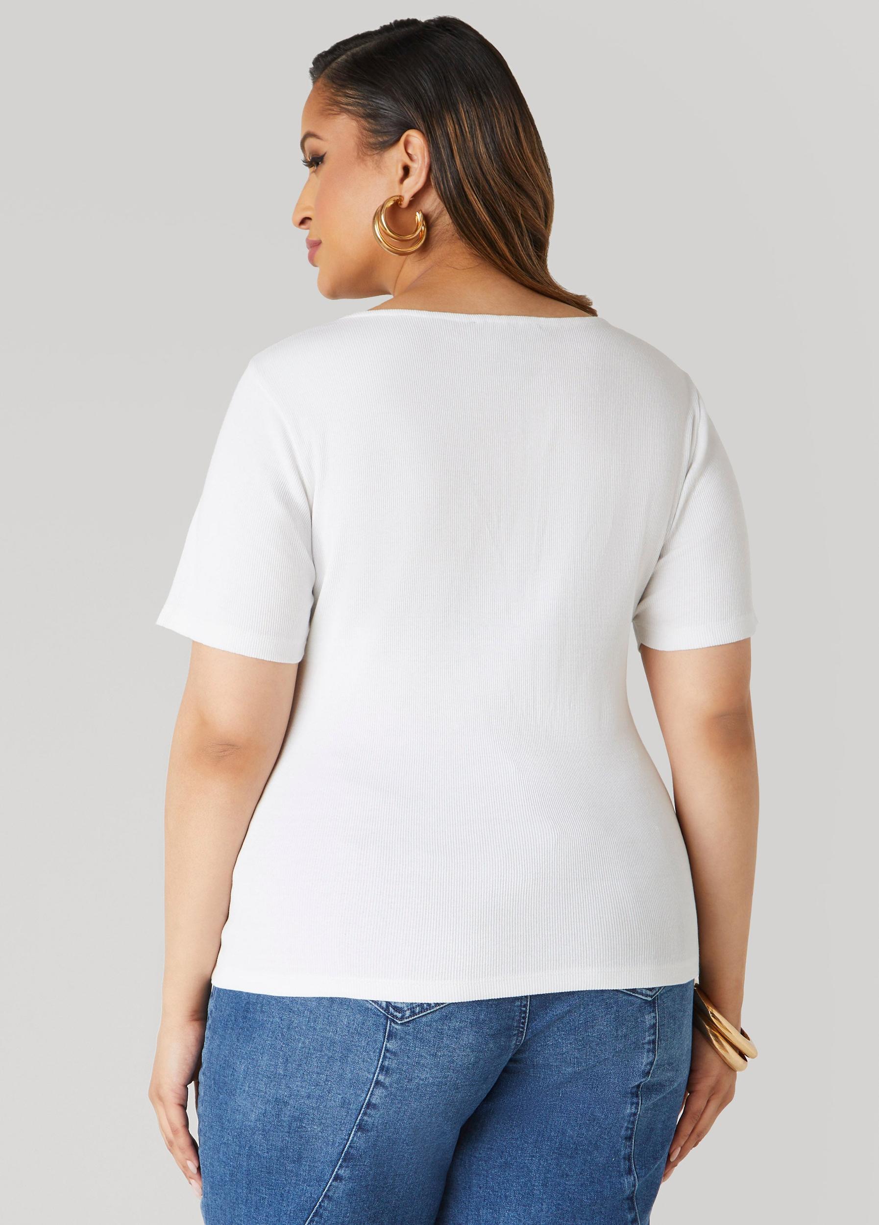 Cutout Ribbed Tee Product Image