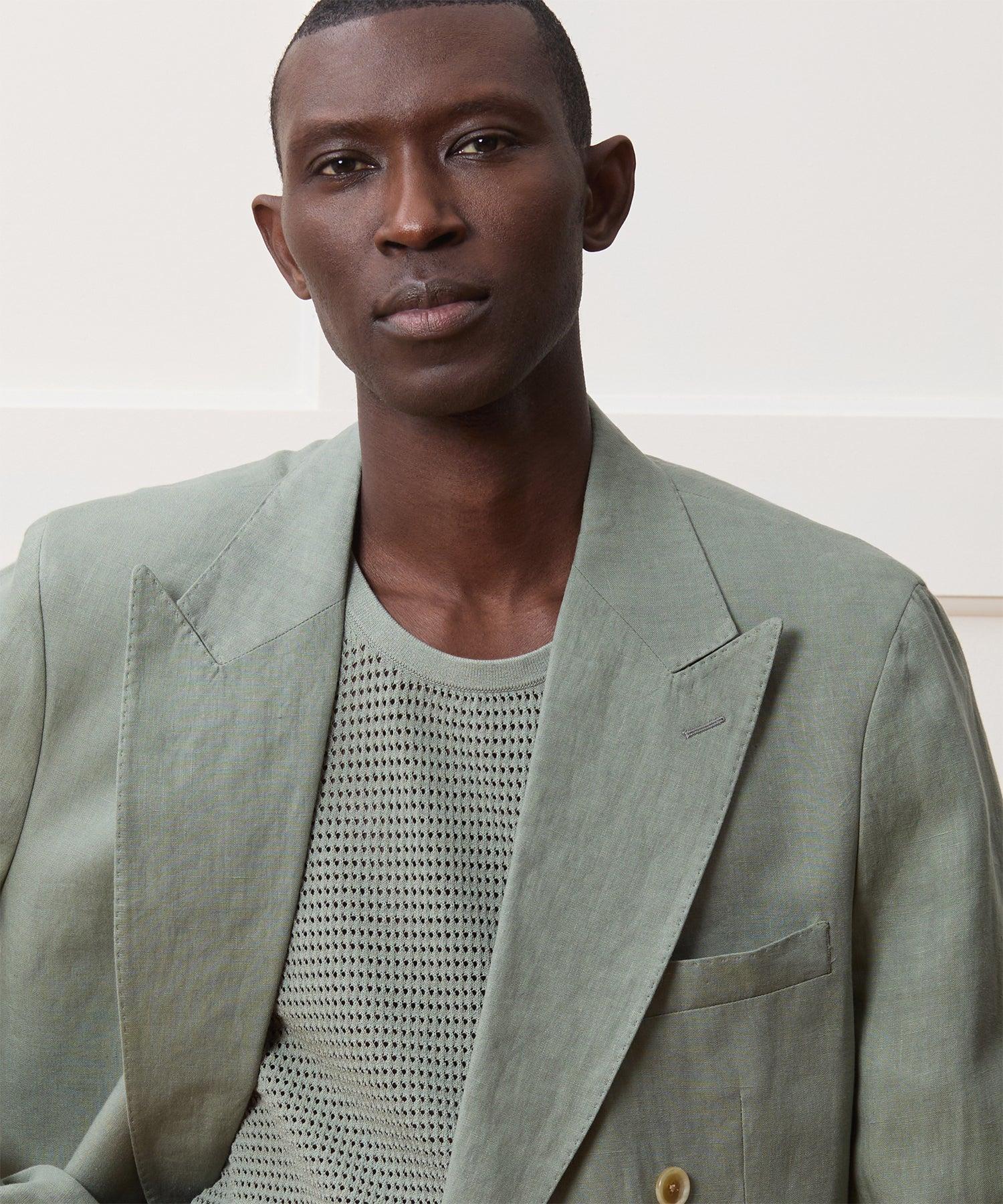 Italian Linen Double-Breasted Suit Product Image