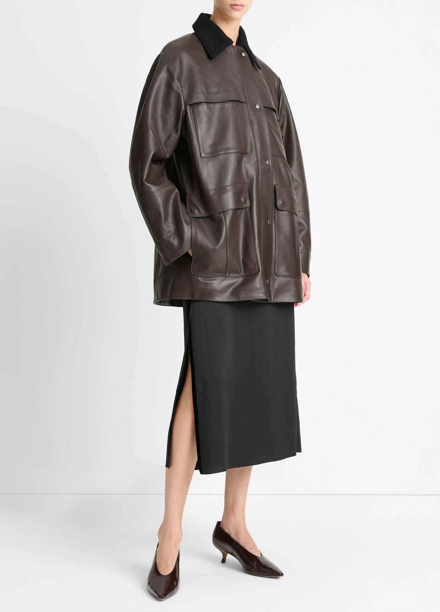 Leather Utility Jacket Product Image