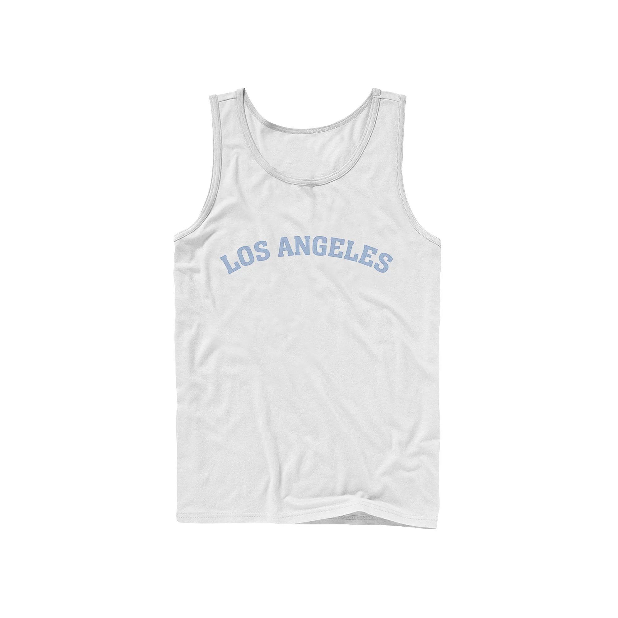 Men's City Of Los Angeles Collegiate Typographic Tank Top, Size: Large, White Product Image