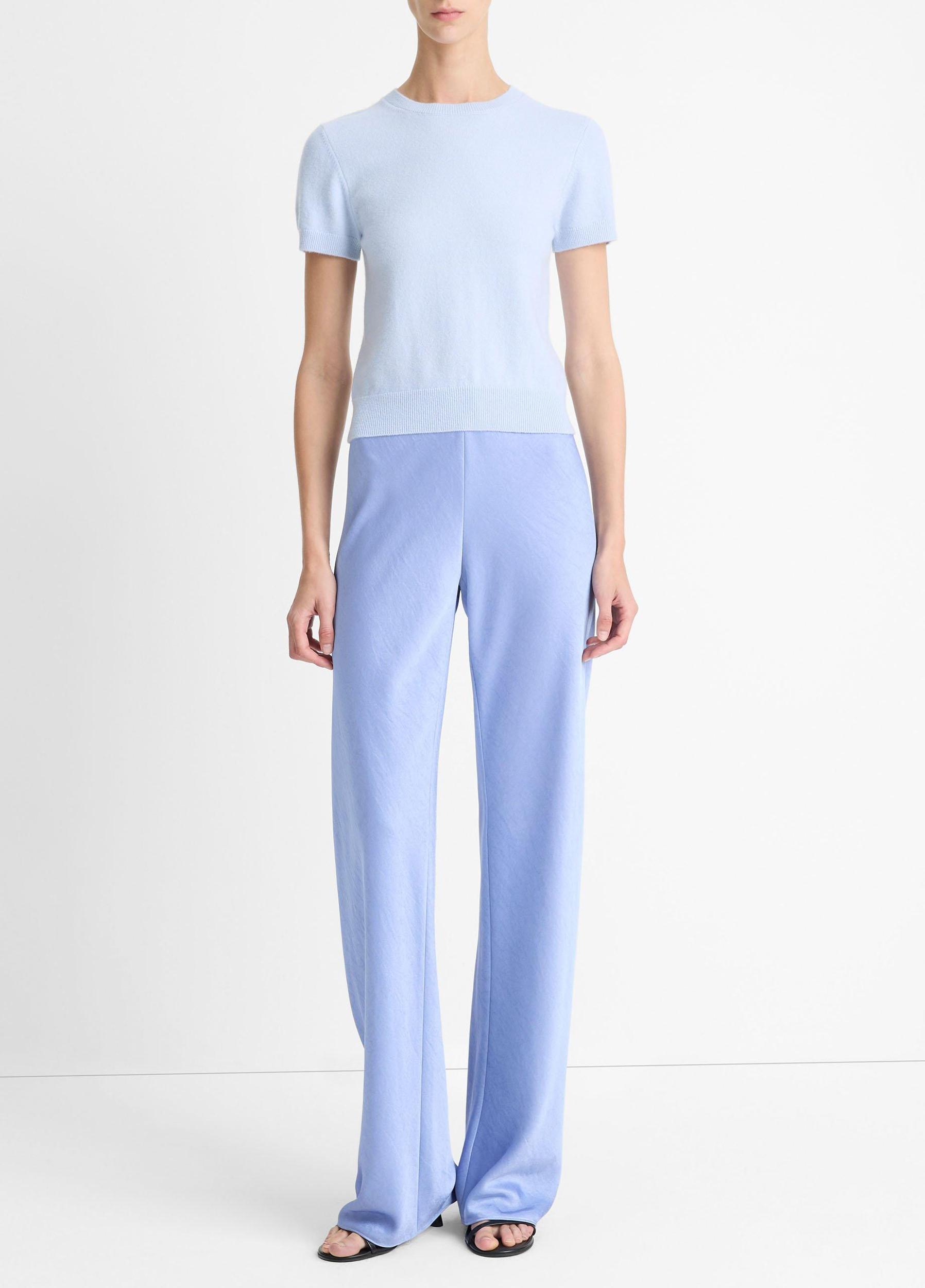 Wool & Cashmere-Blend Short-Sleeve Sweater Product Image