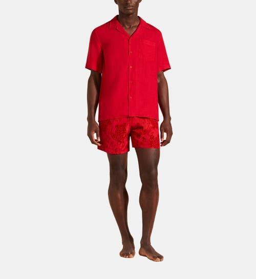 Mens Garment-Dyed Linen Camp Shirt Product Image