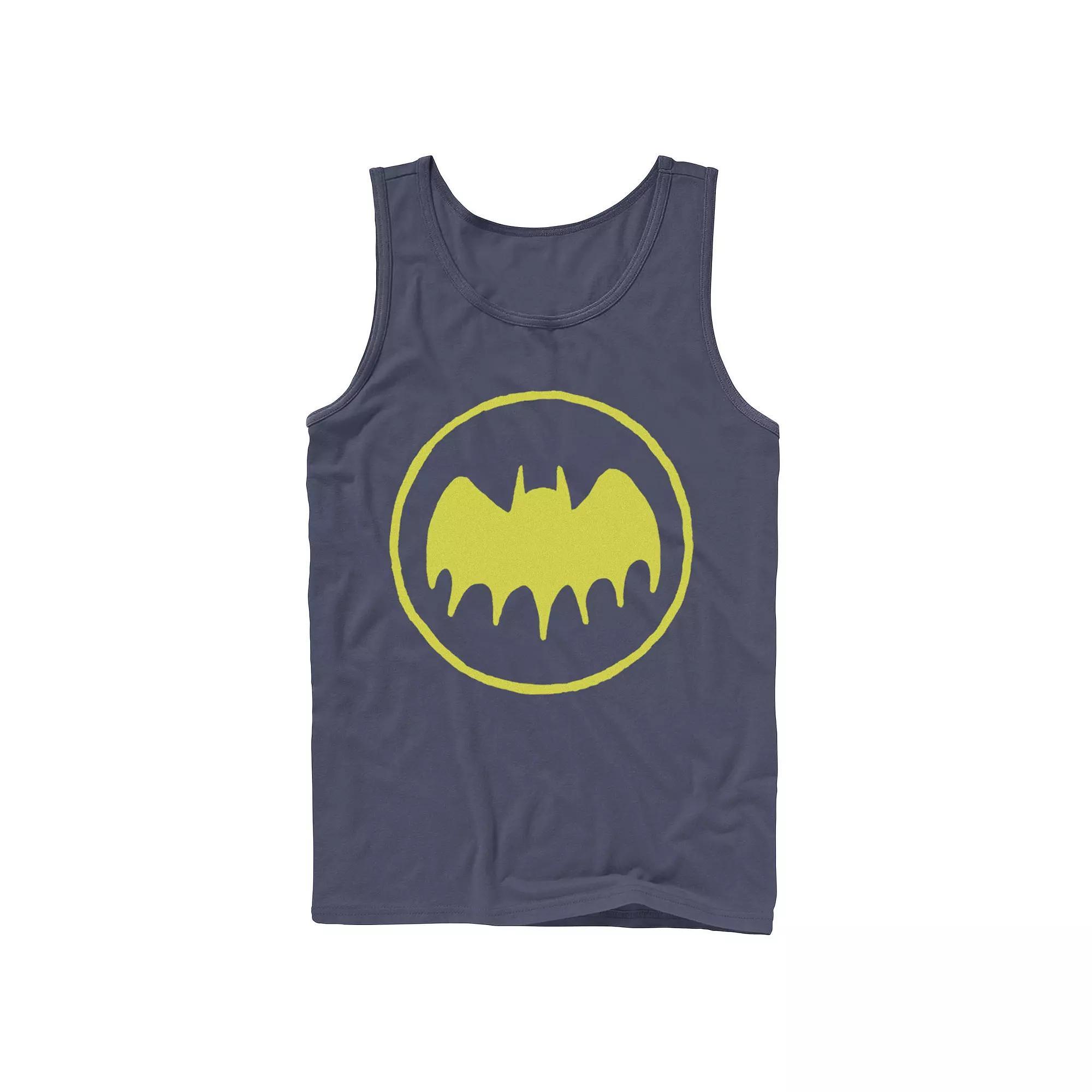 Men's DC Comics Batman Hand Drawn Logo Tank Top, Size: Large, Black Product Image
