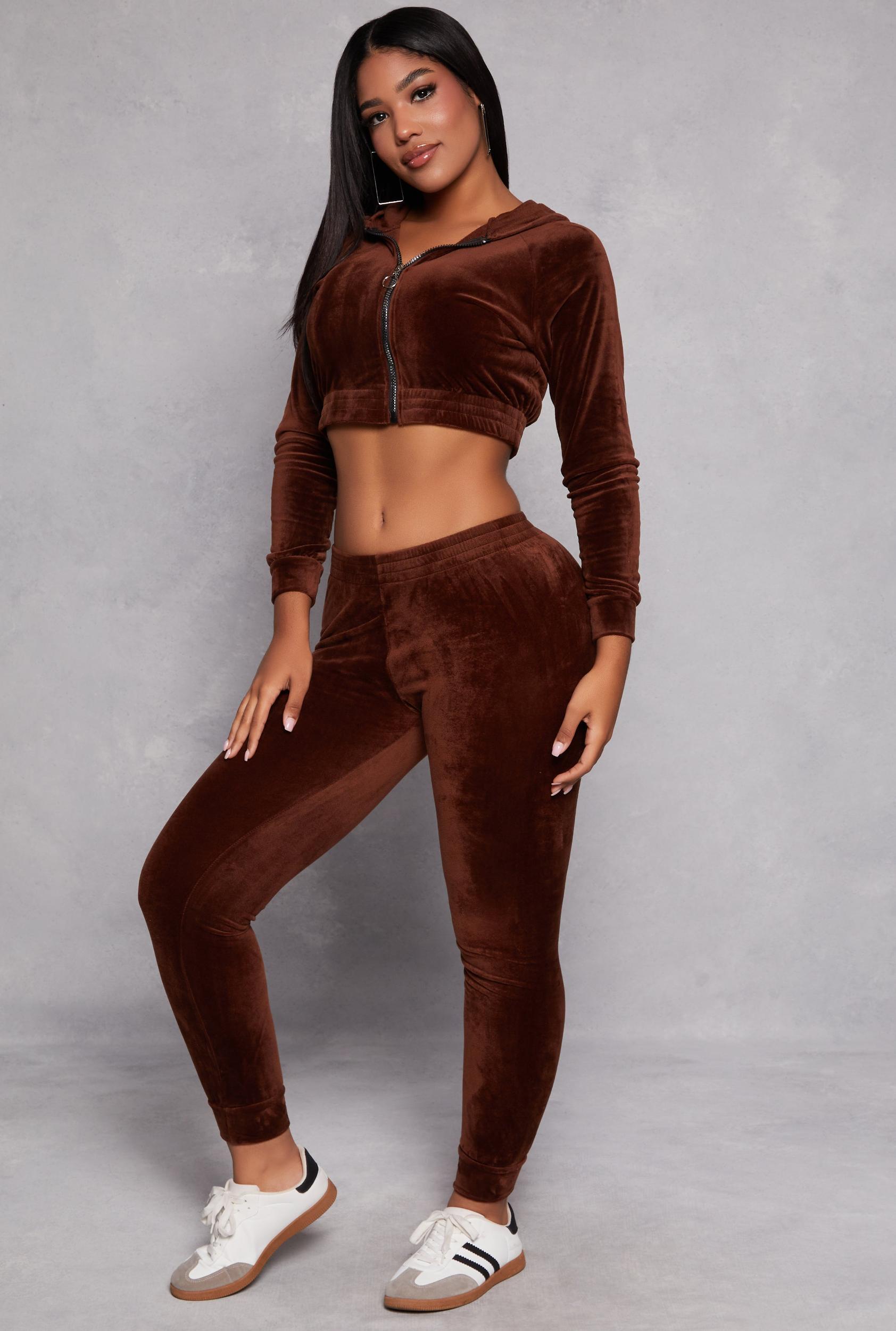 Womens Velour High Waist Jogger Product Image
