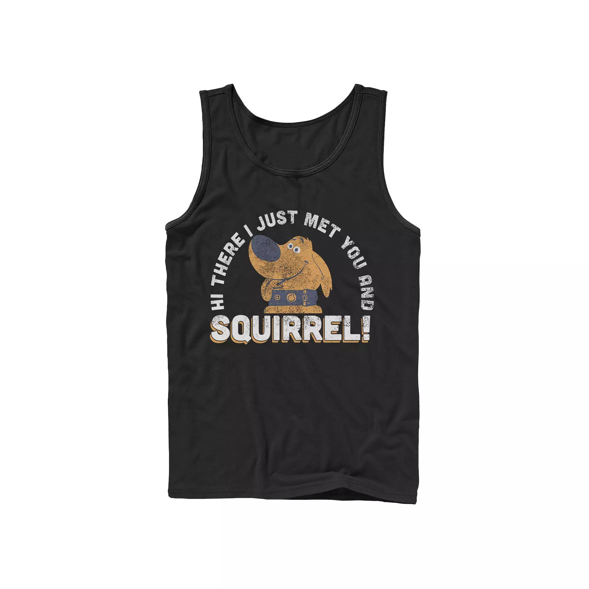 Disney / Pixar's Up Dug Men's Just Met and SQUIRREL! Tank Top, Size: XL, Black Product Image
