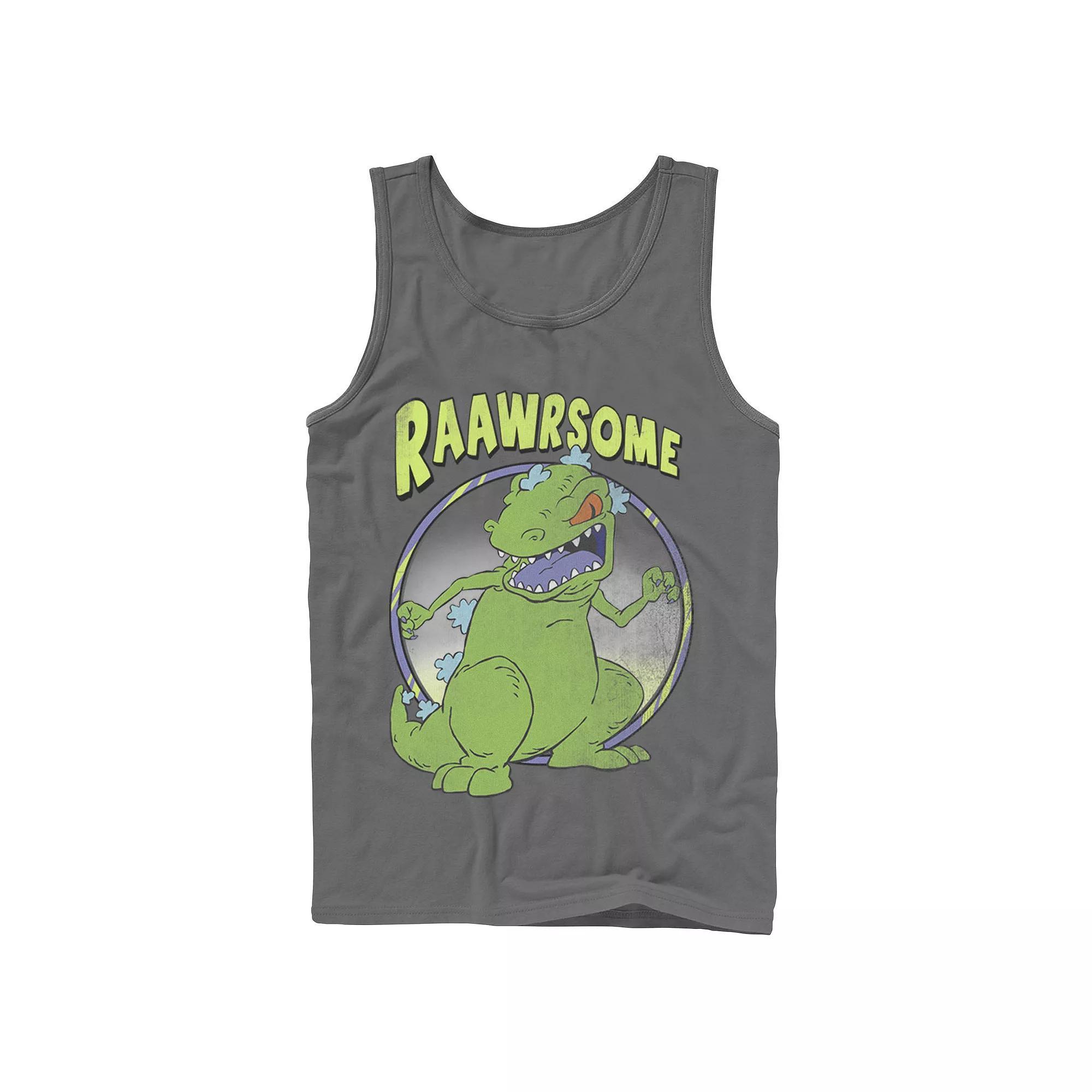 Men's RugRats Reptar Raawrsome Tank Top, Boy's, Size: Small, Grey Product Image