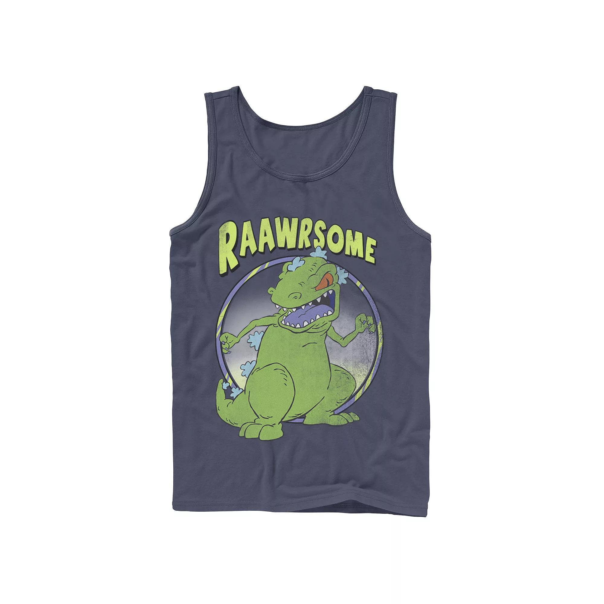 Men's RugRats Reptar Raawrsome Tank Top, Boy's, Size: Small, Grey Product Image