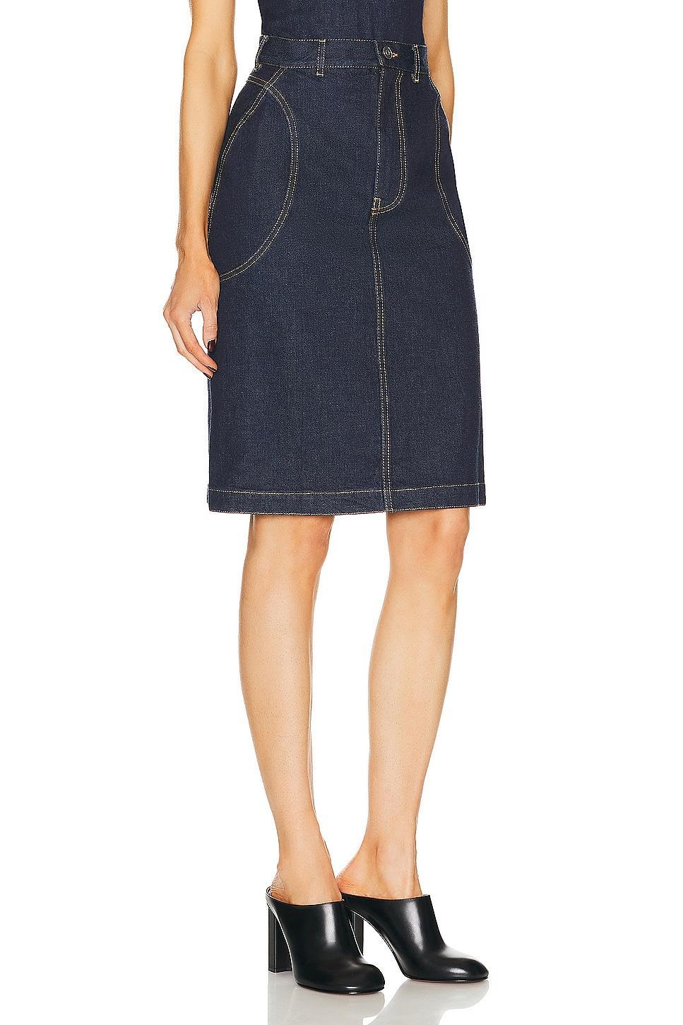 ALAA Pencil Skirt in Blue Product Image