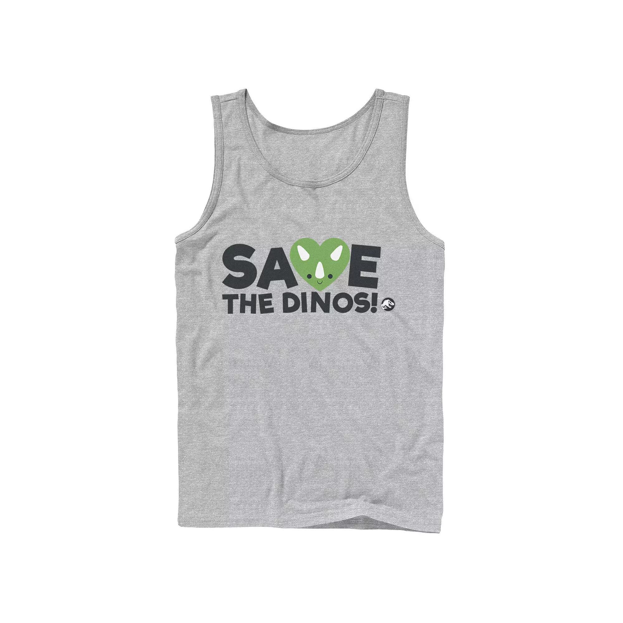 Men's Jurassic World: Fallen Kingdom Save The Dinos! Tank Top, Size: XL, Grey Product Image