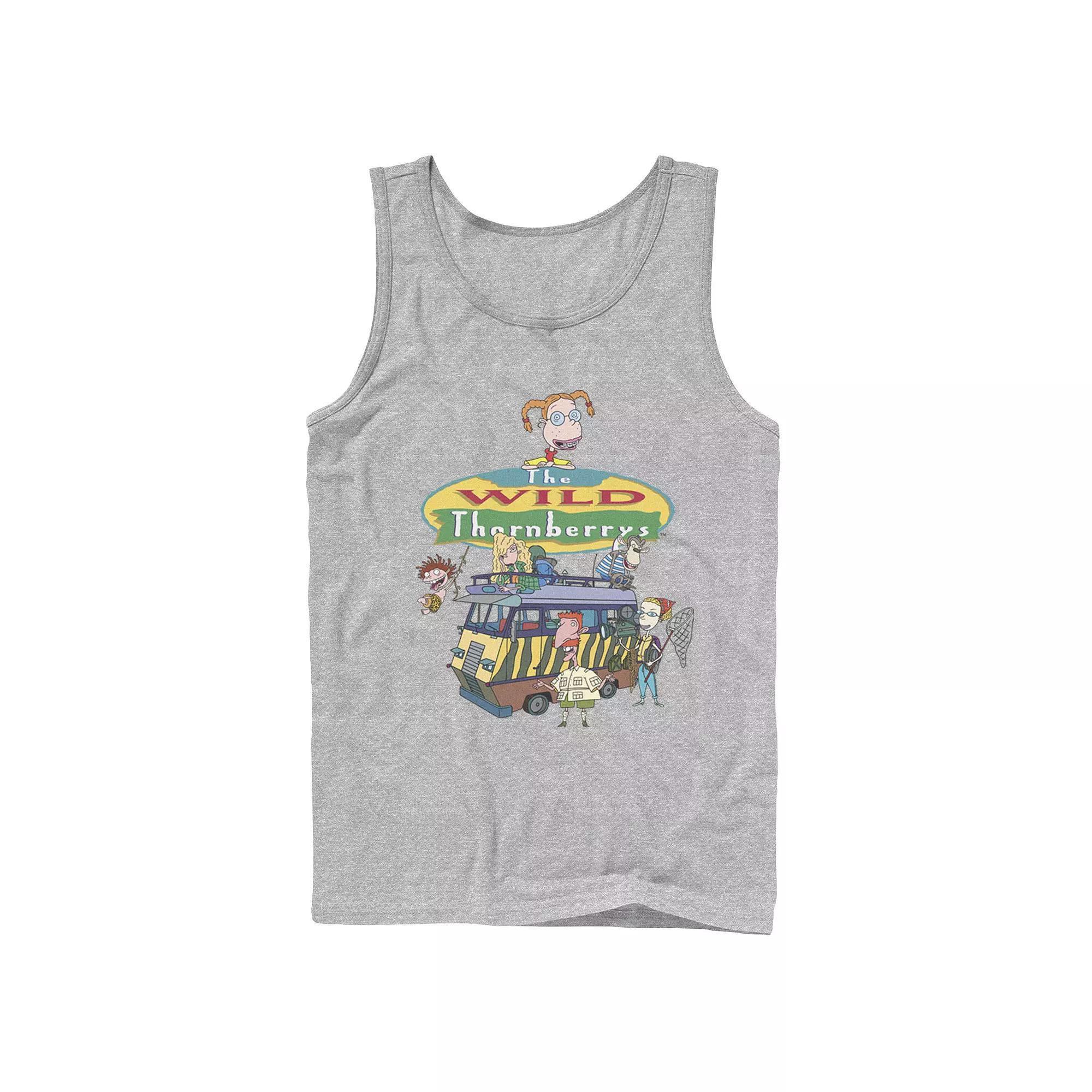 Men's Nickelodeon The Wild Thornberrys Family RV Logo Tank Top, Size: Small, Grey Product Image