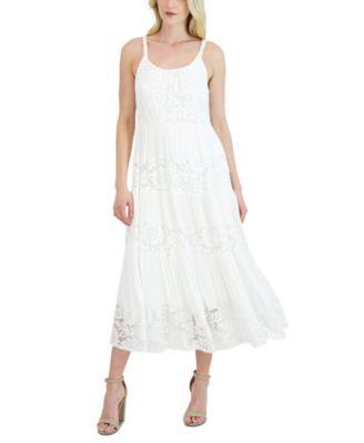 Robbie Bee Womens Scoop-Neck Sleeveless Midi Dress Product Image