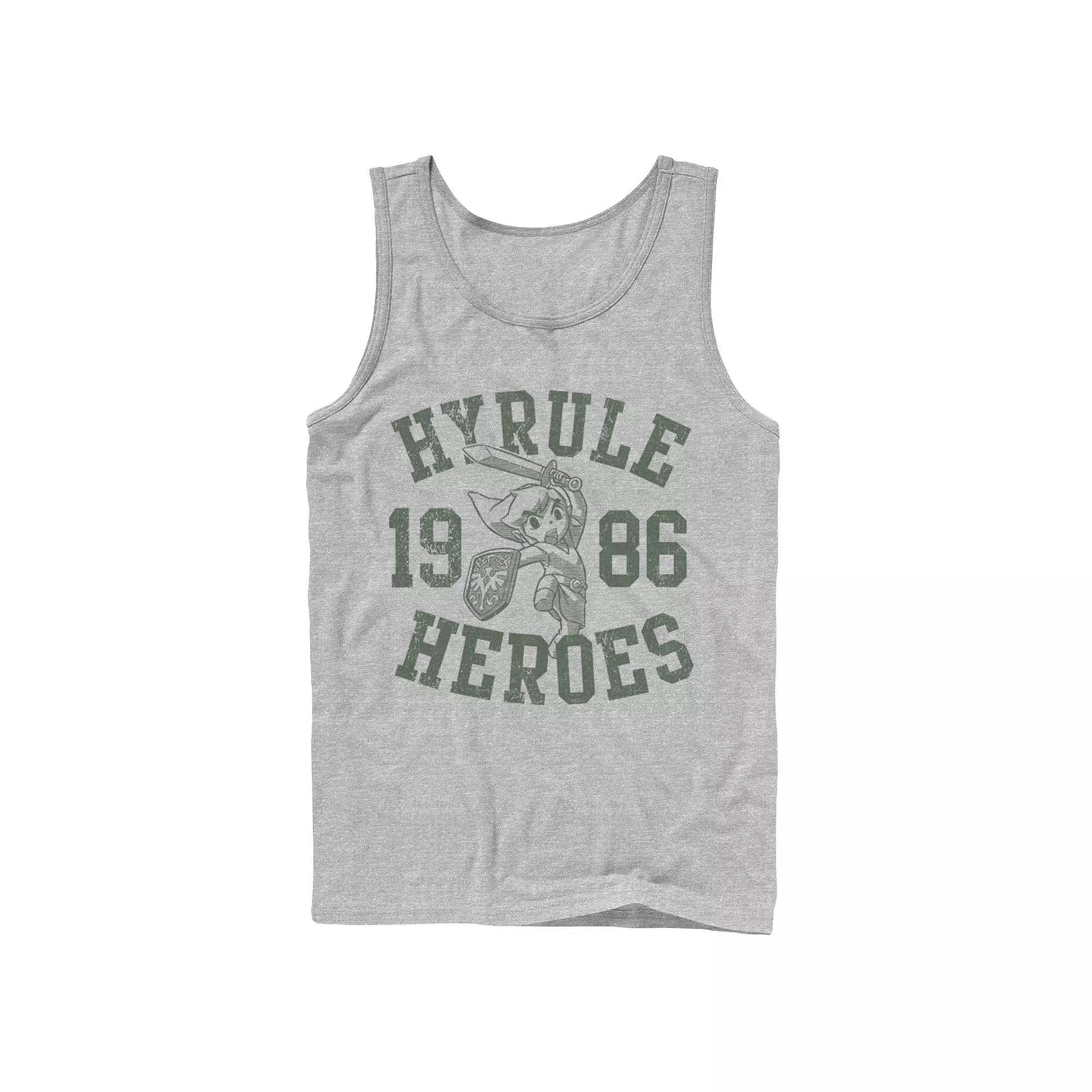 Mens Nintendo Zelda Hyrule Heroes 1986 Tank Top Athletic Grey Product Image