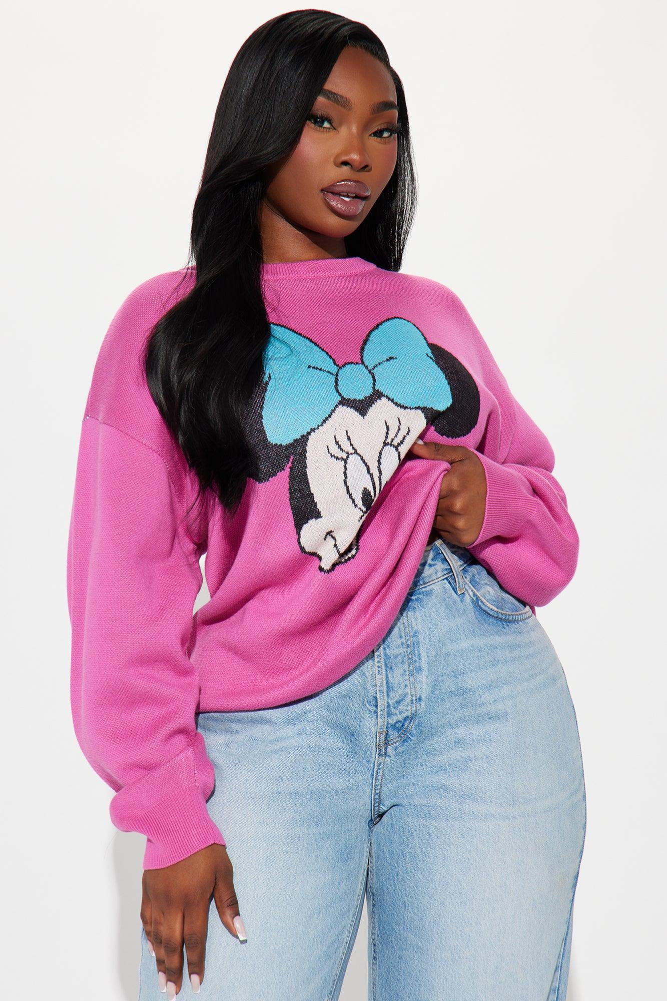 Minnie Mouse Bow Sweater - Pink/combo Product Image