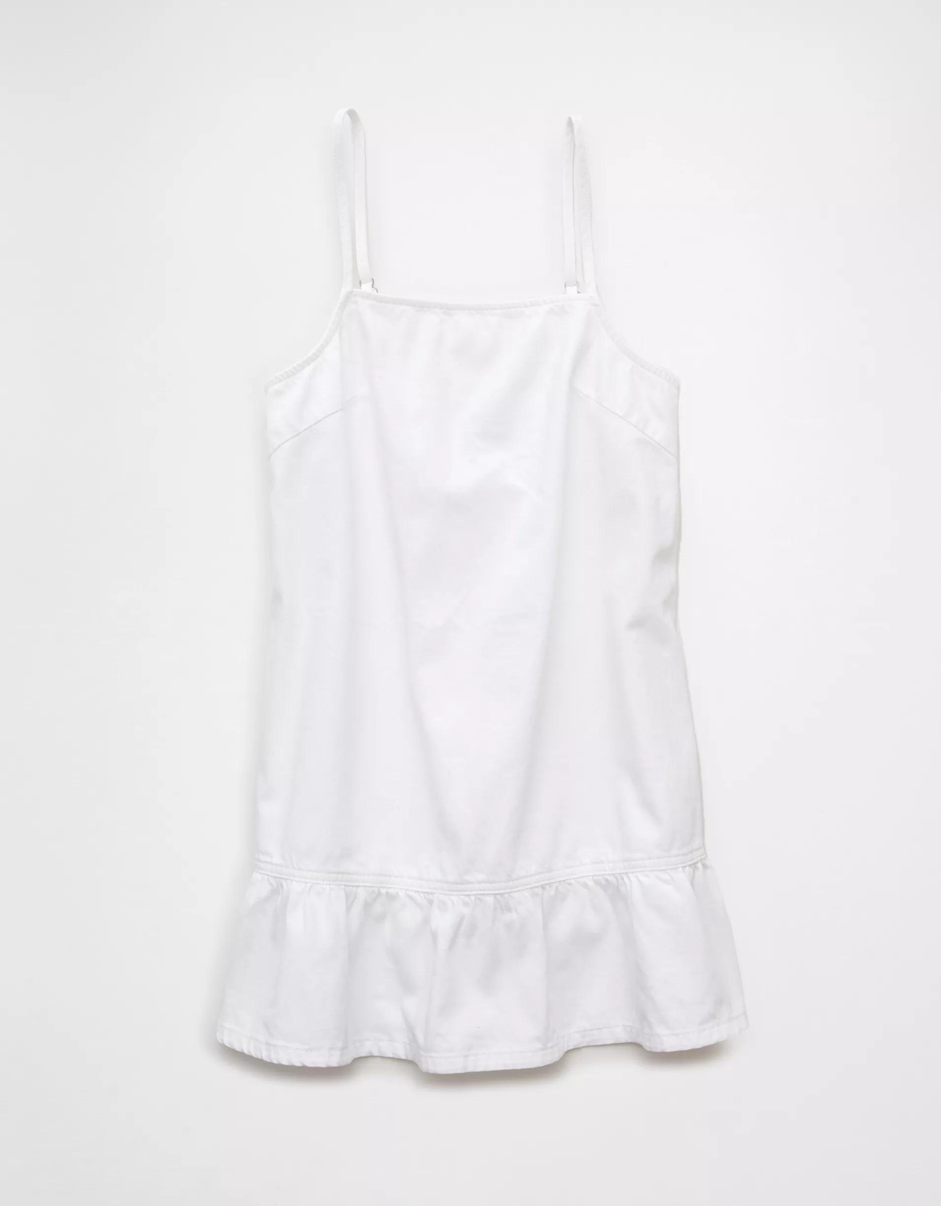 AE Denim Ruffle Mini Shift Dress Product Image