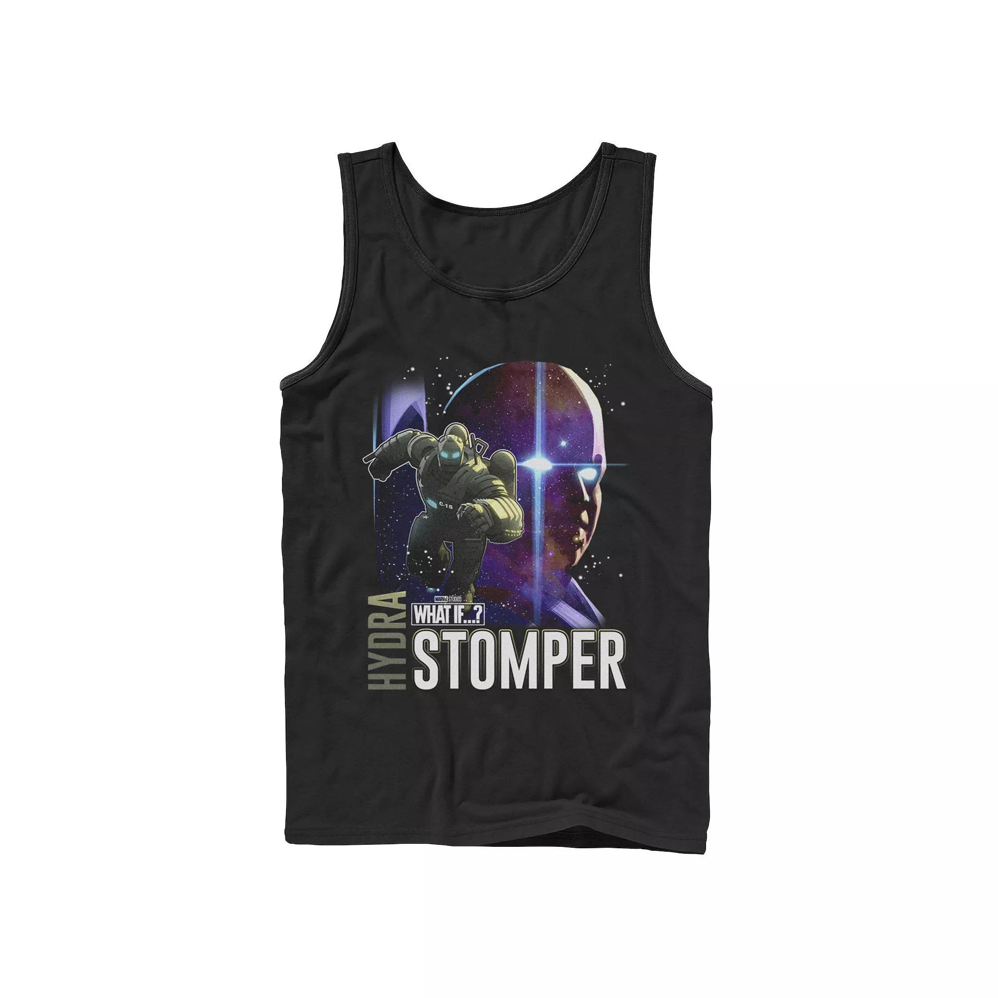 Men's Marvel What If Hydrastomper and Watcher Poster Tank Top, Boy's, Size: XL, Black Product Image