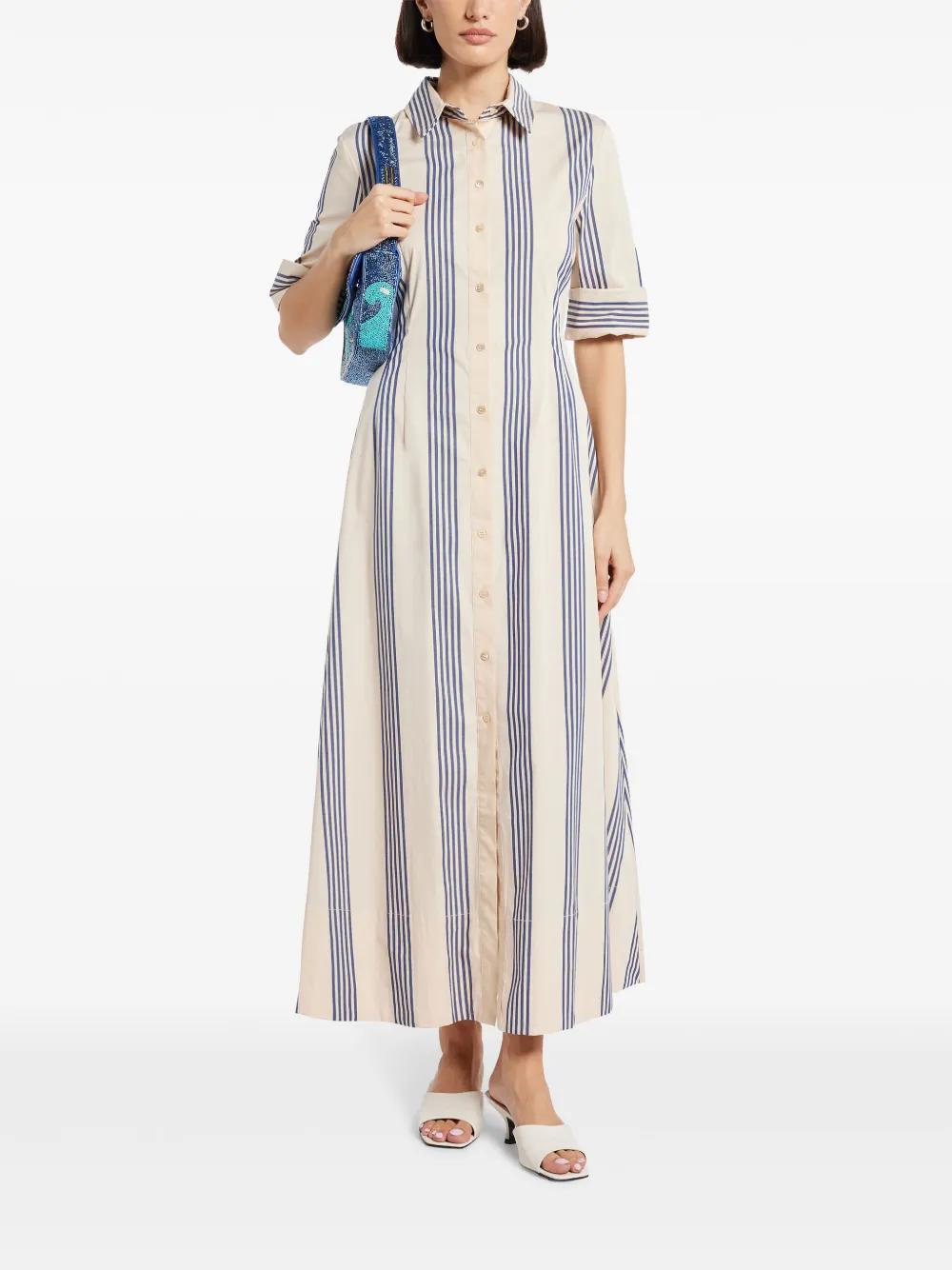 striped poplin shirt dress Product Image
