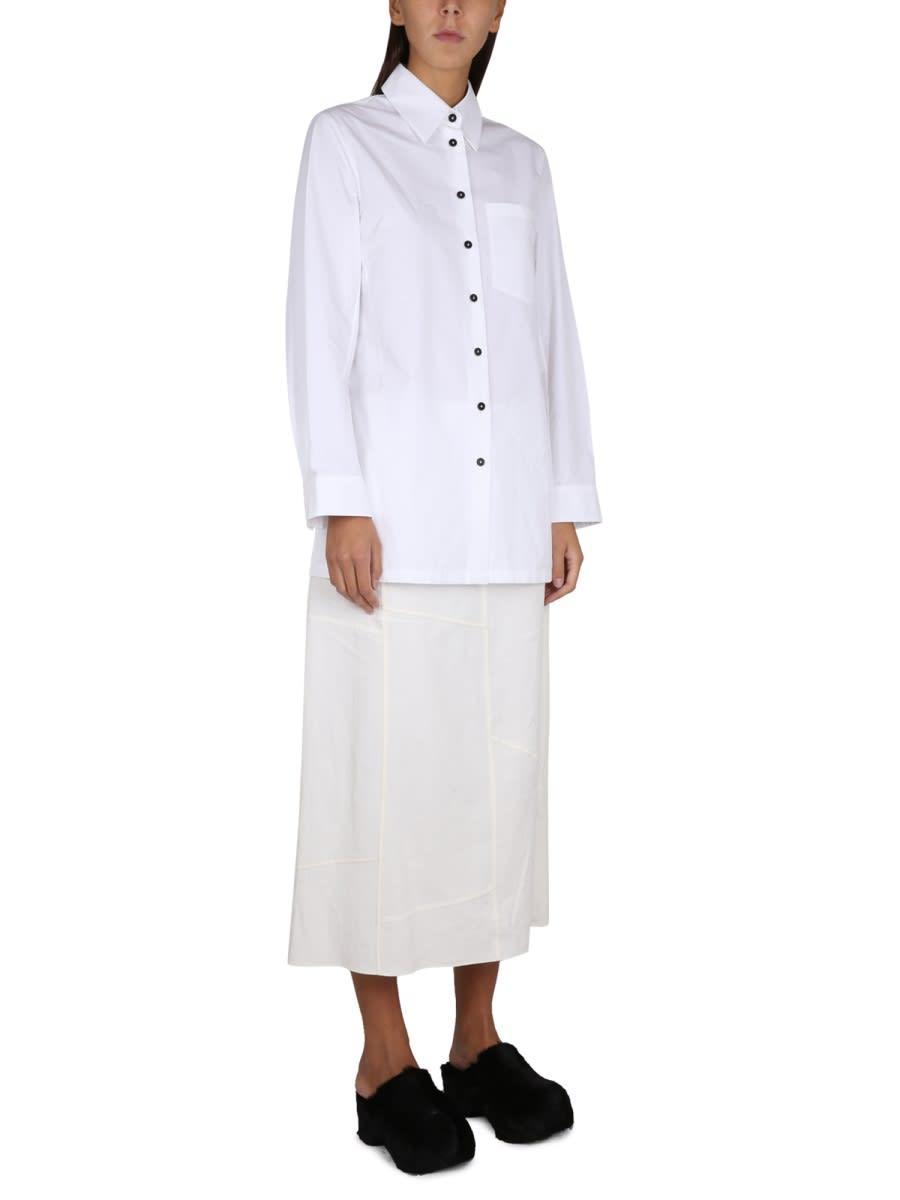 JIL SANDER Buttoned Long In White Product Image