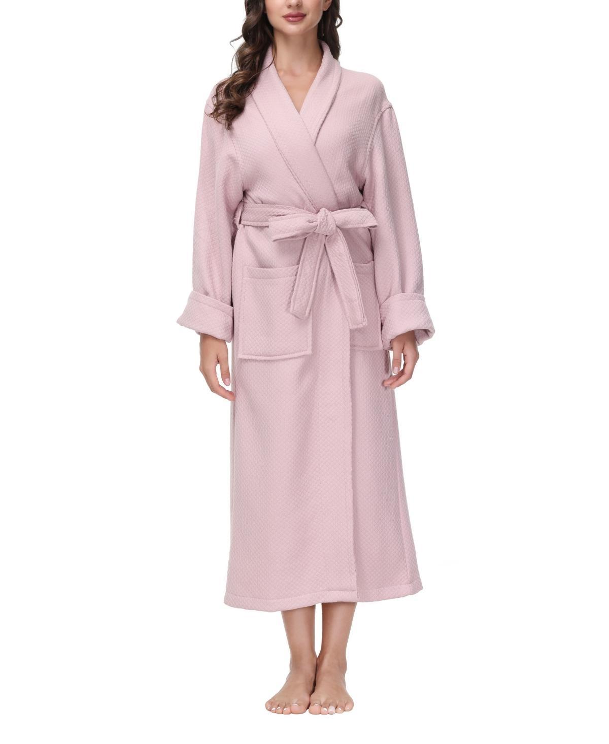 Womens INK+IVY Diamond Waffle Look Robe Pink Product Image