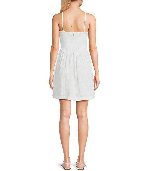 Roxy Sunrise Vibes Sleeveless Twisted-Bodice Cutout-Detail Dress Product Image