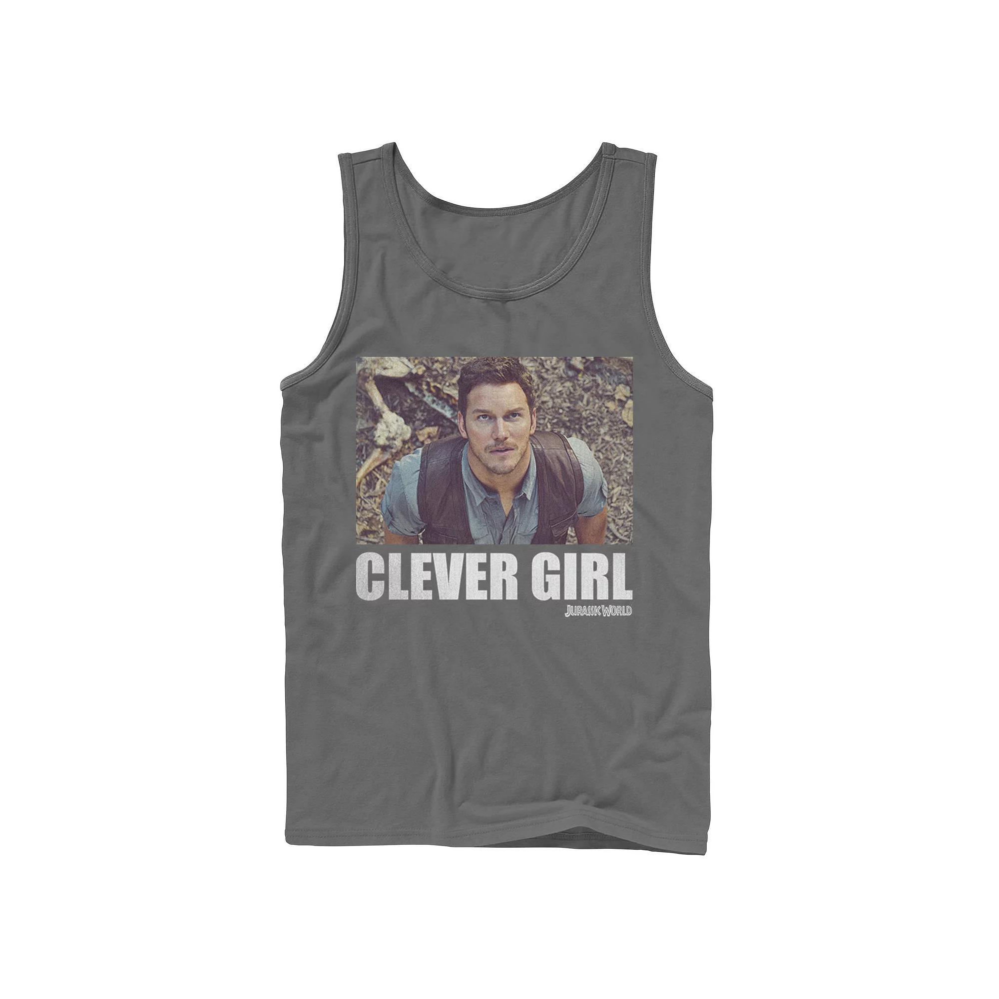 Men's Jurassic World Clever Girl Owen Movie Still Graphic Tank Top, Size: XL, Black Product Image