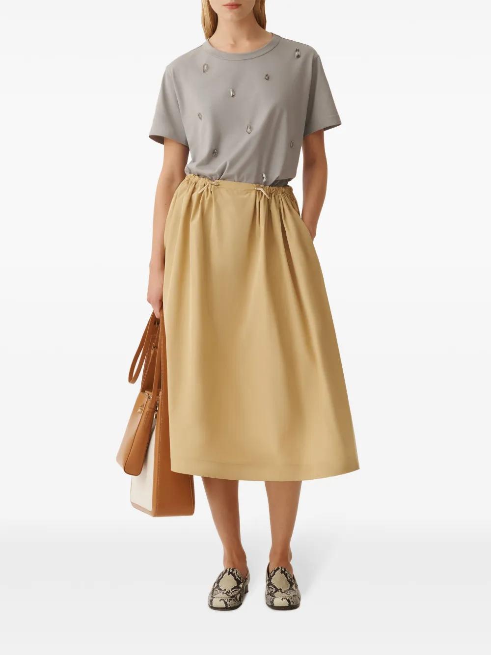 FABIANA FILIPPI Jersey T-shirt In Grey Product Image
