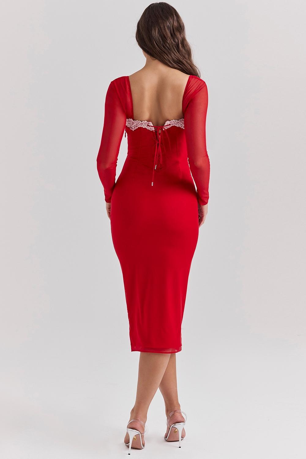Seraphina  scarlet corset dress Product Image