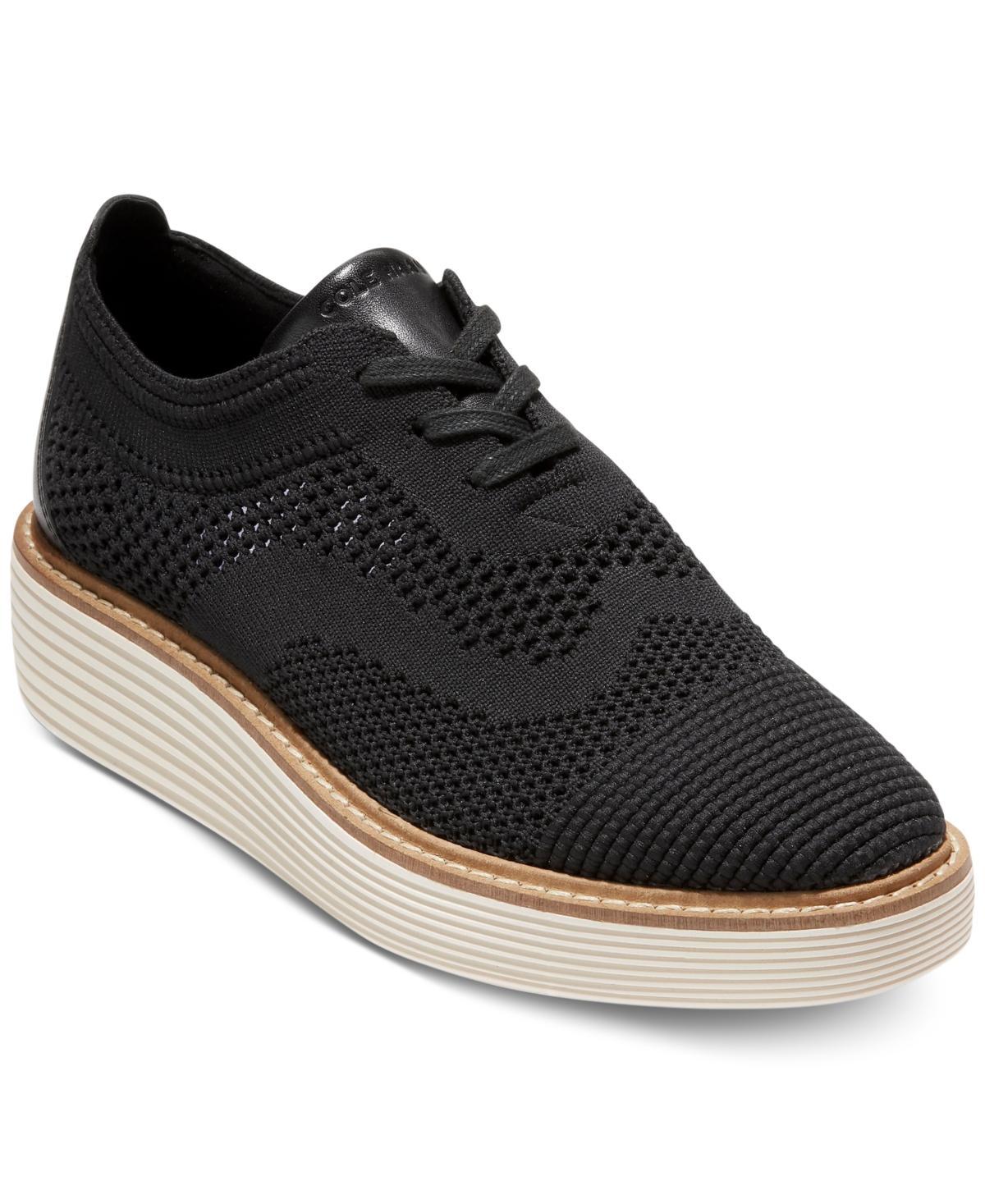 Cole Haan Womens Originalgrand Platform Stitchlite Oxford Shoes - Black Size 11 Product Image