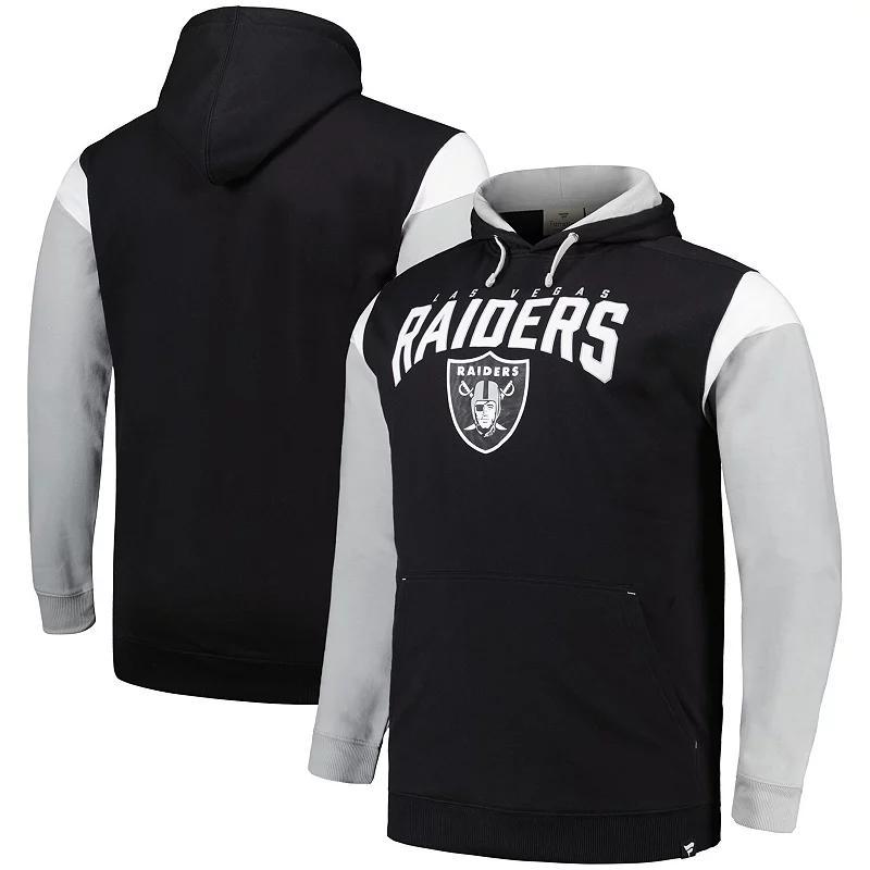 Mens Profile Black Las Vegas Raiders Big & Tall Trench Battle Pullover Hoodie Product Image