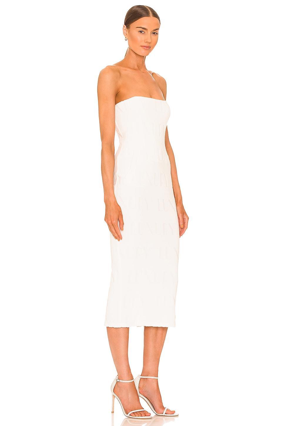 Strapless Midi Dress with Pockets LaQuan Smith Product Image