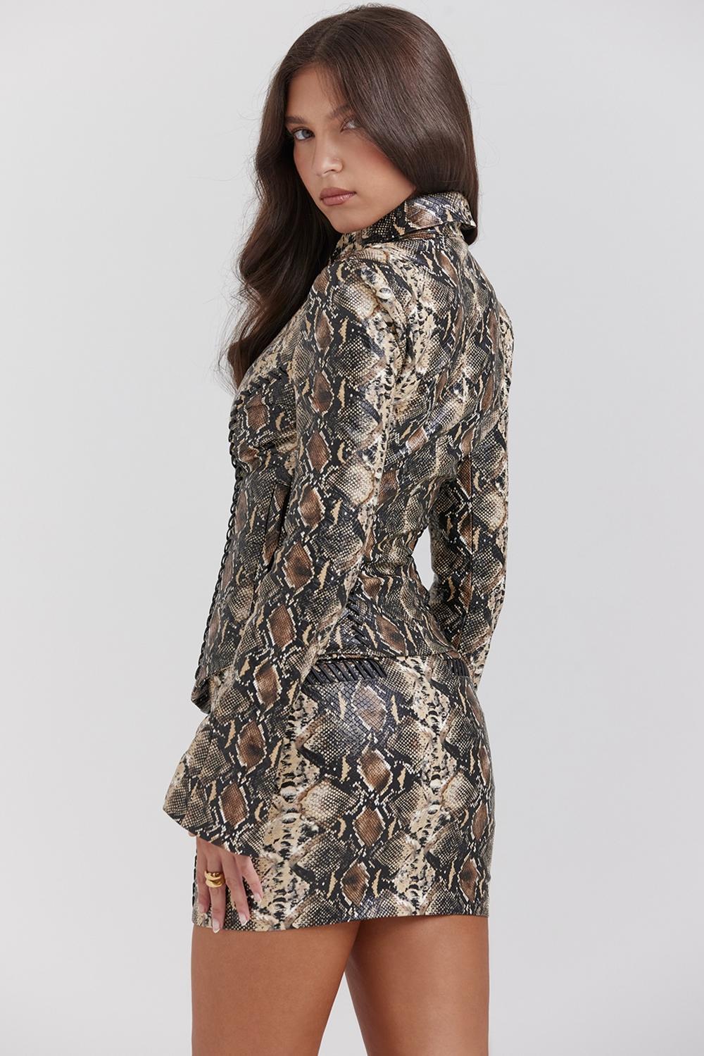 Vani  snake print fitted jacket Product Image